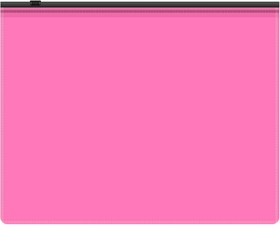 Фото 1/5 Папка на молнии ZIP Бюрократ Double Neon DNEBPM5APINKBL A5 полипропилен 0.15мм розовый цвет молнии черный