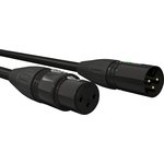 GCR-53353, GCR Кабель 1.5m микрофонный XLR M / XLR F, черный, AL case