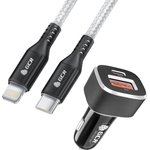 GCR-53515, GCR Комплект автомобильное зарядное устройство на 2 USB порта QC3.0 + ...