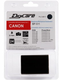 Фото 1/3 Аккумулятор DigiCare PLC-B511 (BP-511A) для EOS 40D, EOS 50D, EOS 5D, Power Shot G1