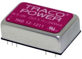 THD 12-1223, Isolated DC/DC Converters - Through Hole Product Type: DC/DC; Package Style: DIP-24; Output Power (W): 12; Input Voltage: 9-18