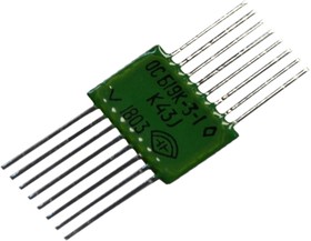 Резисторная сборка 680 Ом x 8, мощность 0,125 Вт, размер SOIC10x7x2, контакты 16C, Б19К-3-1
