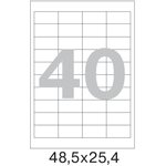 Самоклеящиеся этикетки 48,5x25,4 мм, 40 шт. на листе, белые, 100 л. в уп. 73578