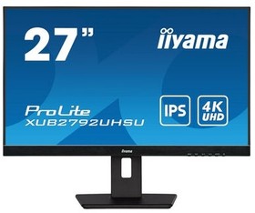 Фото 1/10 LCD IIYAMA 27" XUB2792UHSU-B5 {IPS 3840x2160 60Hz 4ms 178/178 350cd 1000:1 10bit(8bit+FRC) DVI HDMI2.0 DisplayPort1.2 2xUSB3.0 2x2W Pivot VE