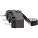 AVL34553-A, Micro Switch AVL3, 3A, 400mA, 1CO, 0.59N, Roller Lever