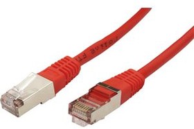 21.15.0131, Patch Cable, RJ45 Plug - RJ45 Plug, CAT5e, F/UTP, 1m, Red