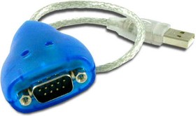 USB-COM Mini, 1-портовый преобразователь USB в RS-232, кабель 25 см