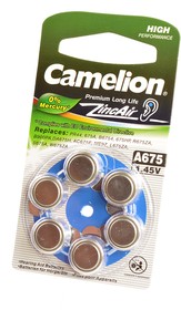 Camelion Zinc-Air A675-BP6(0% Hg) BL6, Элемент питания
