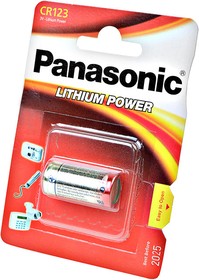 Фото 1/4 Panasonic Lithium Power CR-123AL/1BP 123A BL1, Элемент питания