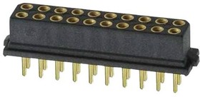 Фото 1/3 M80-8502045, M80 Series 2mm Pitch 20 Way 2 Row Straight PCB Socket, Through Hole, Solder Termination