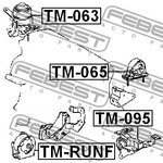 TM-095, Подушка двигателя левая