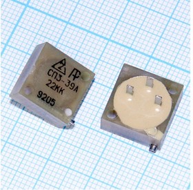 Фото 1/2 Резистор подстроечный 3.3 кОм, СП3-39а; №7247 РПодстр 3,3к\\\СП3-39а\