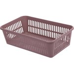 Корзинка 2 литра универсальная, 7,2х25х15 см, для хранения, пластик, ассорти ...