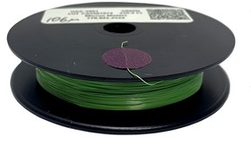 Фото 1/2 Миниатюрный провод одножильный в тефлоновой изоляции 1 х 0,127 мм (зеленый) 1 метр