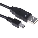 88732-8602, USB Cables / IEEE 1394 Cables USB A / MINI B ASSY 1M LENGTH BLACK