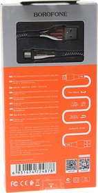 BU23 grey, Кабель micro USB 1.2м т.серый BOROFONE
