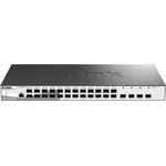 Коммутатор D-Link Managed L2 Metro Ethernet Switch 24x1000Base-X SFP, 4x10GBase-X SFP+, CLI, RJ45 Console, RPS