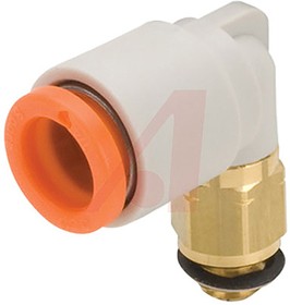 KQ2L01-32N, KQ2 Series Elbow Threaded Adaptor, UNF 10-32 Male, Threaded Connection Style