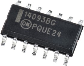 Фото 1/4 MC14093BDG, MC14093BDG, Quad 2-Input NAND Schmitt Trigger Logic Gate, 14-Pin SOIC