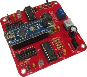 Фото 1/2 Контроллер R-5, Модуль управления для роботехники на базе Arduino NANO