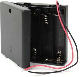 Фото 1/2 ROBITON Bh4xAA/switch с выключателем и двумя проводами PH1, Отсек для элементов питания