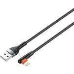 LDNIO LS561/ USB кабель Lightning/ 1m/ 2.4A/ медь: 86 жил/ Угловой коннектор/ ...