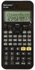 Фото 1/10 Калькулятор инженерный двухстрочный SC-850, 240 функций, 10+2 разр, дв.пит, ЧЕРНЫЙ, 250525