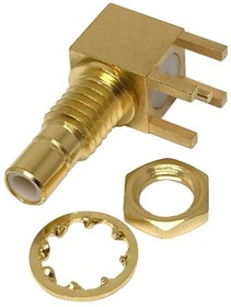 2110-1511-000, RF Connectors / Coaxial Connectors SMB / RIGHT ANGLE JACK RECEPTACLE MALE GOLD