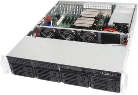Серверный корпус 2U rackmount, 8+1 trays, 550W CRPS PSU(1+1) / 21" depth chassis / Supports ATX, Micro-ATX and Mini-ITX motherboards