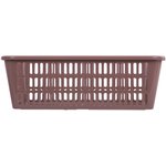 Корзинка 4 литра универсальная, 9,5х30х19,5 см, для хранения, пластик, ассорти ...