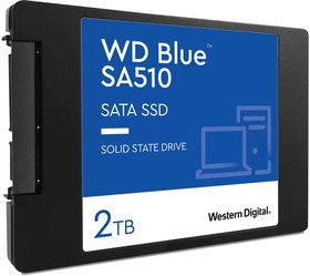Твердотельный накопитель 2.5" 2TB WD Blue Client SSD WDS200T3B0A SATA 6Gb/s, 560/530, IOPS 95/84K, MTBF 1,75M, 3D NAND TLC, 500TBW, Retail (