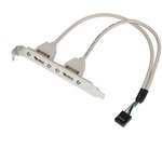 Кабель Advantech '1700002204 Cable 2*5P-2.54 /USB-A 4P(F)*2 27CM F/9 (Del)
