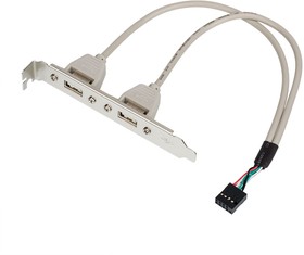 Кабель Advantech '1700002204 Cable 2*5P-2.54 /USB-A 4P(F)*2 27CM F/9 (Del)