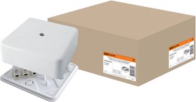 Коробка распаячная КР 100х100х44 ОП с клем. колодкой белая IP40 TDM