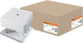 Коробка распаячная КР 50х50х20 ОП с клем. колодкой белая IP40 TDM