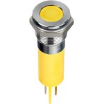 Q14F1CXXY02E, Светодиодный индикатор в панель, Желтый, 2.1 В, 14 мм, 20 мА ...