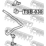 Втулка стабилизатора CHERY TIGGO T11 2006-2013 переднего d19 \ TSB-030 FEBEST