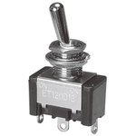 ET415P12-Z, Toggle Switches 4 pole, 15A @ 125VAC, ON OFF ON function, solder lug terminals