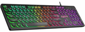 Фото 1/6 Клавиатура проводная игровая DEFENDER OZOTH GK-106, USB, 104 клавиши, с подсветкой, черная, 45106