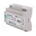 DIN100W15, Power supply: switched-mode; 100W; 15VDC; for DIN rail mounting