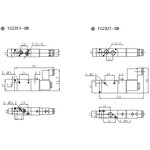 TG2321-08 DC24V пневмораспределитель 1/4" 3 линейный 2 позиционный