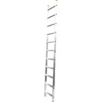 Алюминиевая односекционная приставная лестница, широкая ступень. 1*11 НК1 5111