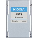 Серверный твердотельный накопитель KIOXIA SSD PM7-R, 7680GB, 2.5" 15mm, SAS 24G, TLC, R/W 4200/4100 MB/s, IOPs 720K/175K, TBW 14016, DWPD 1