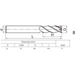 Фреза твердосплавная концевая PM-4EX-D12.0-G