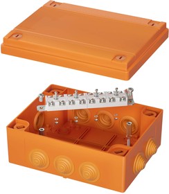 Фото 1/2 DKC Коробка пластиковая FS с кабельными вводами и клеммниками, IP55, 150х110х70 мм, 12р, 450V, 6A, 4 мм2