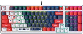 Фото 1/8 Клавиатура A4TECH Bloody S98, USB, синий + белый [sports navy]