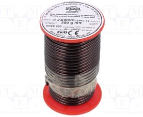 DN2E2,8-500G, Coil wire; double coated enamelled; 2.8mm; 0.5kg; -65?200°C
