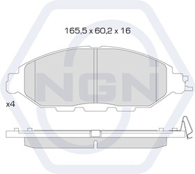 3501240, Колодки тормозные керамические, передние