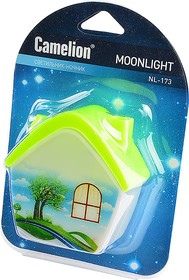 Camelion NL-173 "Домик" ночник с выключателем, 4LED BL1, Светильник