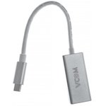 Кабель-адаптер USB 3.1 Type-Cm DP/f/ 3840x216060Hz, 10Gbps, Aluminum Shell, 0,15m CU422M